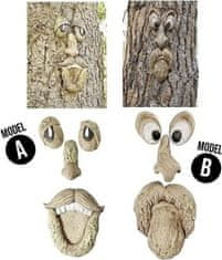 HOME & MARKER® Vrtna figura Stari nasmiješeni muškarac (skulptura B), dekorativni kip za vrt | SCULPTURE