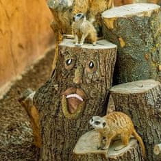 HOME & MARKER® Vrtna figura Stari nasmiješeni muškarac (skulptura B), dekorativni kip za vrt | SCULPTURE
