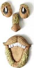 HOME & MARKER® Vrtna figura Stari nasmiješeni muškarac (skulptura B), dekorativni kip za vrt | SCULPTURE