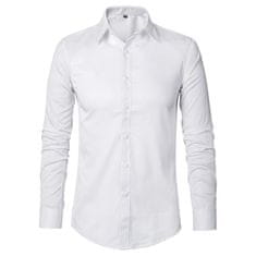 VIVVA® Muška košulja bez peglanja, slim fit, elegantna košulja, otporna na gužvanje i znoj | BRILLSHIRT, bijela, XXL