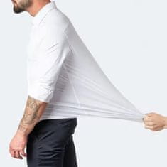 VIVVA® Muška košulja bez peglanja, slim fit, elegantna košulja, otporna na gužvanje i znoj | BRILLSHIRT, bijela, XXL