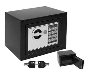 GEKO Sigurnosni digitalni elektronički sef 170x230x170mm - crni