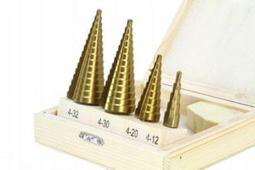MAR-POL Set 4x HSS konusnih bušilica, konus, smreka 4-32mm - svrdla
