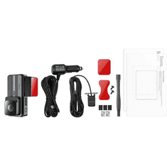 Hoco Auto kamera + stražnja kamera DV12, 2K, Wi-Fi, GPS, 3.69" LCD, crna