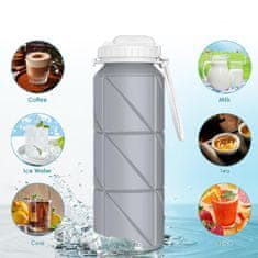 SOLFIT® Sklopiva silikonska boce za vodu, prijenosna i praktična putna boca | FOLDSIP