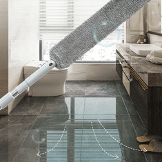 HOME & MARKER® Teleskopski čistač prašine s krpom od mikrovlakana, perivi brisač za visoka i teško dostupna mjesta | ARTICLEAN