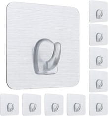 HOME & MARKER® Samoljepljive kuke za zid, bez bušenja, set od 10 kom nosivosti do 15 kg za kuhinju i kupaonicu | STICKYHOOKS