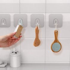 HOME & MARKER® Samoljepljive kuke za zid, bez bušenja, set od 10 kom nosivosti do 15 kg za kuhinju i kupaonicu | STICKYHOOKS