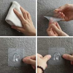 HOME & MARKER® Samoljepljive kuke za zid, bez bušenja, set od 10 kom nosivosti do 15 kg za kuhinju i kupaonicu | STICKYHOOKS