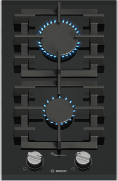 Bosch Serie 8, Domino plinska ploča za kuhanje, 30 cm, na staklokeramici, crna (PRB3A6I40)