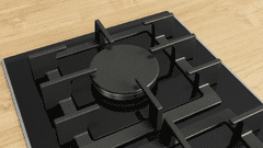 Bosch Serie 8, Domino plinska ploča za kuhanje, 30 cm, na staklokeramici, crna (PRB3A6I40)