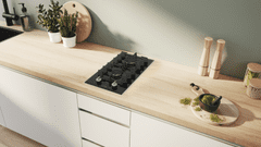 Bosch Serie 8, Domino plinska ploča za kuhanje, 30 cm, na staklokeramici, crna (PRB3A6I40)