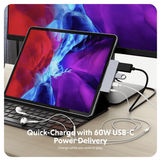 HyperDrive 4 u 1 USB-C HUB za iPad Pro, iPad Air, iPad Mini, space grey