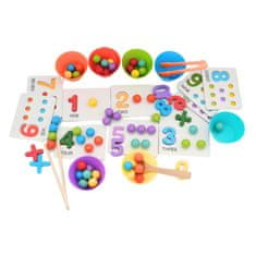 JOJOY® Drveni Montessori set za brojanje i matematiku, edukativna igračka za predškolce | MONTEMATH