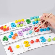 JOJOY® Drveni Montessori set za brojanje i matematiku, edukativna igračka za predškolce | MONTEMATH