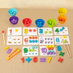 JOJOY® Drveni Montessori set za brojanje i matematiku, edukativna igračka za predškolce | MONTEMATH