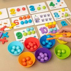 JOJOY® Drveni Montessori set za brojanje i matematiku, edukativna igračka za predškolce | MONTEMATH