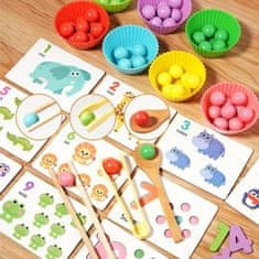 JOJOY® Drveni Montessori set za brojanje i matematiku, edukativna igračka za predškolce | MONTEMATH