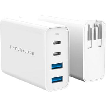 HyperDrive GaN 100W USB-C punjač, sa 2xUSB-C/2xUSB3.0, putni priključci