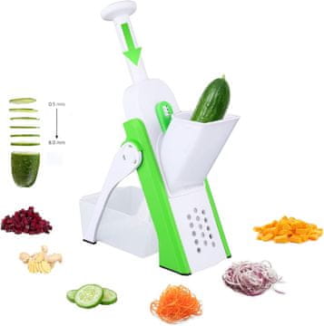 HOME & MARKER® Višenamjenska kuhinjska sjeckalica i rezač za voće i povrće s 2 nastavka | SLICEWISE