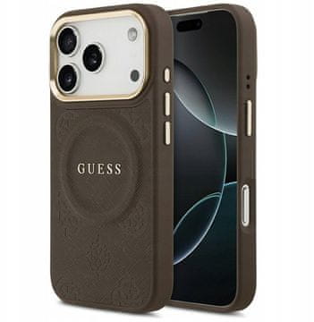Guess GUESS maskica za IPHONE 17 Pro kompatibilan iz MagSafe GUHMP17LPSAMSECW (PU W/ Peony Hot Stamp) smeđa