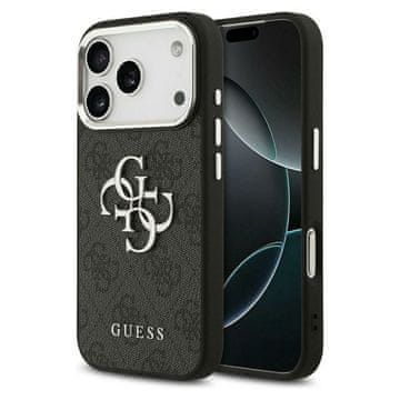 Guess GUESS maskica za IPHONE 17 Pro Max GUHCP17XP4G4SMCK (PU W/ Big 4G Classic Logo) srebro crno