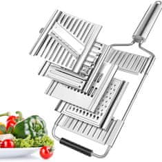 HOME & MARKER® Ručni rezač povrća i voća s 3 različita noža, praktična kuhinjska sjeckalica | SLICEIEST