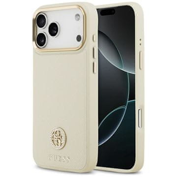 Guess GUESS maskica za IPHONE 17 Pro Max kompatibilan iz MagSafe GUHMP17XPGCRMDEE (PU W/ Grained Strass Logo) bež