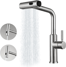 HOME & MARKER® Produžetak za slavinu 3 u 1, rotirajući fleksibilni nastavak za kuhinjsku pipu 14,5x9 cm | TORRENTIA