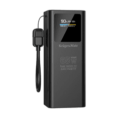 Krüger&Matz Powerbank, prijenosna baterija 20000mAh, 65W s QC i PD funkcijom