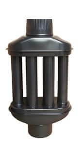 Žemini radijator dima, 0,55 m - FI 120 mm, crni