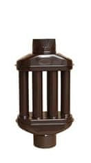 Žemini radijator dima, 0,55 m - FI 120 mm, smeđi