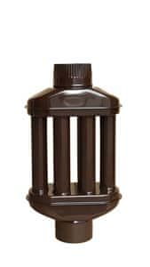 Žemini radijator dima, 0,55 m - FI 120 mm, smeđi