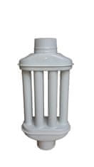 Žemini radijator dima, 0,65 m - FI 120 mm, bijeli