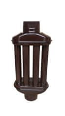 Žemini radijator dima, 0,65 m - FI 120 mm, smeđi