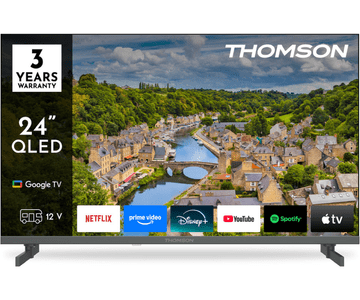 Thomson 24HQG3S15C HD Ready QLED TV, Google TV