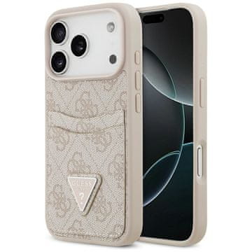 Guess GUESS maskica za IPHONE 17 Pro GUHCP17LP4TPP (4G Double Card Triangle) ružičasta