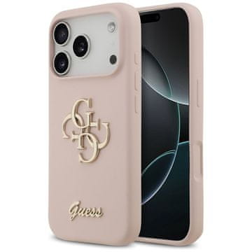 Guess GUESS maskica za IPHONE 17 Pro GUHCP17LSC4GSMP (Silicone W/ Big 4G Script) ružičasta