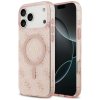Guess GUESS maskica za IPHONE 17 Pro kompatibilan iz MagSafe GUHMP17LH4DTEP (IML 4G Background) ružičasta