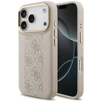Guess GUESS maskica za IPHONE 17 Pro kompatibilan iz MagSafe GUHMP17LPG4SEMCP (PU W/ 4G PU Stripe) ružičasta