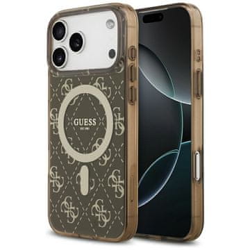 Guess GUESS maskica za IPHONE 17 Pro Max kompatibilan iz MagSafe GUHMP17XH4DTEW (IML 4G Background) smeđa