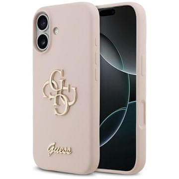 Guess GUESS maskica za IPHONE 17 GUHCP17SSC4GSMP (Silicone W/ Big 4G Script) ružičasta