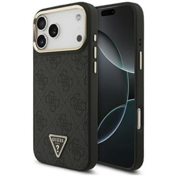 Guess GUESS maskica za IPHONE 17 Pro Max kompatibilan iz MagSafe GUHMP17XP4GTDGMK (4G PU W/ Triangle Logo) zlato crno