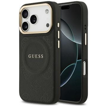 Guess GUESS maskica za IPHONE 17 Pro kompatibilan iz MagSafe GUHMP17LPSAMSECK (PU W/ Peony Hot Stamp) crno
