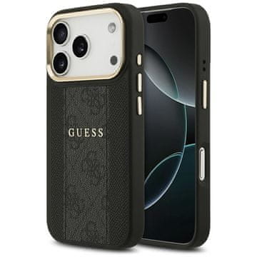 Guess GUESS maskica za IPHONE 17 Pro kompatibilan iz MagSafe GUHMP17LPG4SEMCK (PU W/ 4G Stripe) crno