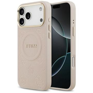 Guess GUESS maskica za IPHONE 17 Pro Max kompatibilan iz MagSafe GUHMP17XPSAMSECP (PU W/ Peony Hot Stamp) ružičasta