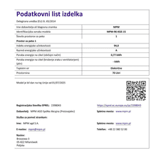 MPM Samostojeći štednjak -96-KGE-15, 90 cm, 4x plin+1x struja, bijela