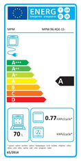 MPM Samostojeći štednjak -96-KGE-15, 90 cm, 4x plin+1x struja, bijela