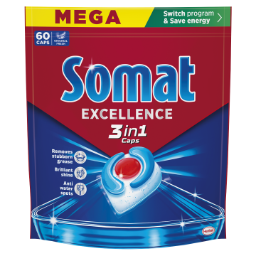 Somat 3 u 1 kapsule za perilicu posuđa, 60 pranja