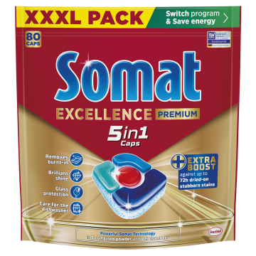 Somat 5 u 1 kapsule za perilicu posuđa, 80 pranja